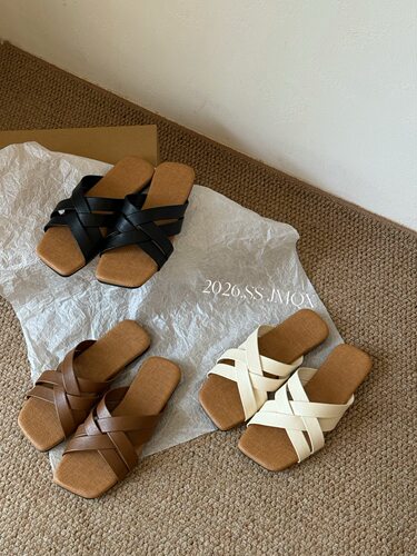 夏新款亚麻编织平底罗马凉鞋女