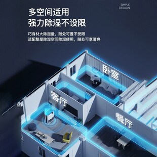 1L半导体除湿机家用地下室小型抽湿机除潮吸.湿除湿神器 24H