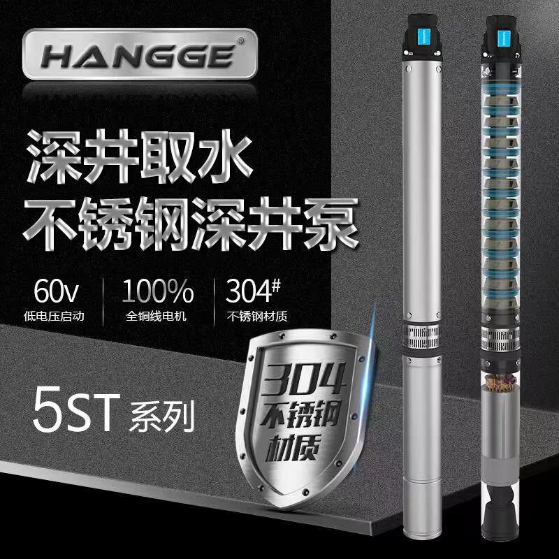 高扬程大流量潜水泵家用抽水泵 不锈钢多级深井R泵 农用清水泵5寸