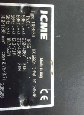 意大利ICME进口电机0.09KW/0.18KW/0.37KW/0.75KW/1.5KW/X2.2KW4K