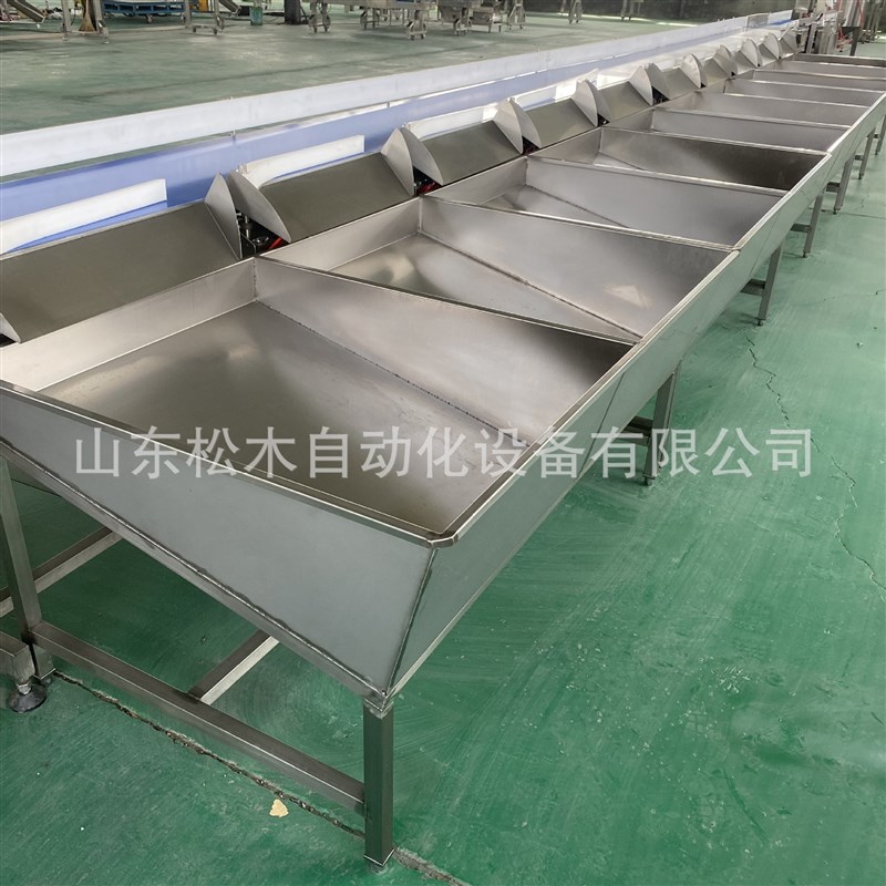 全自动重量分选设备流水线鸡鸭鹅重量分拣食品级W输送皮带