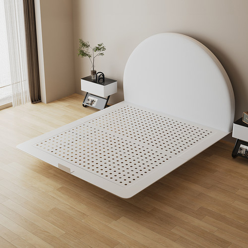 侘寂风儿童床零甲醛钢架悬浮床