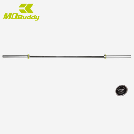 MDBuddy杠铃杆力量举深蹲硬拉2.2米高强度纯钢奥杆家用健身房器材