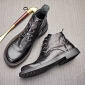 Senlh匠心制作 男士 大头皮鞋 BoutiqueCa 圆头舒适耐磨真皮休闲鞋