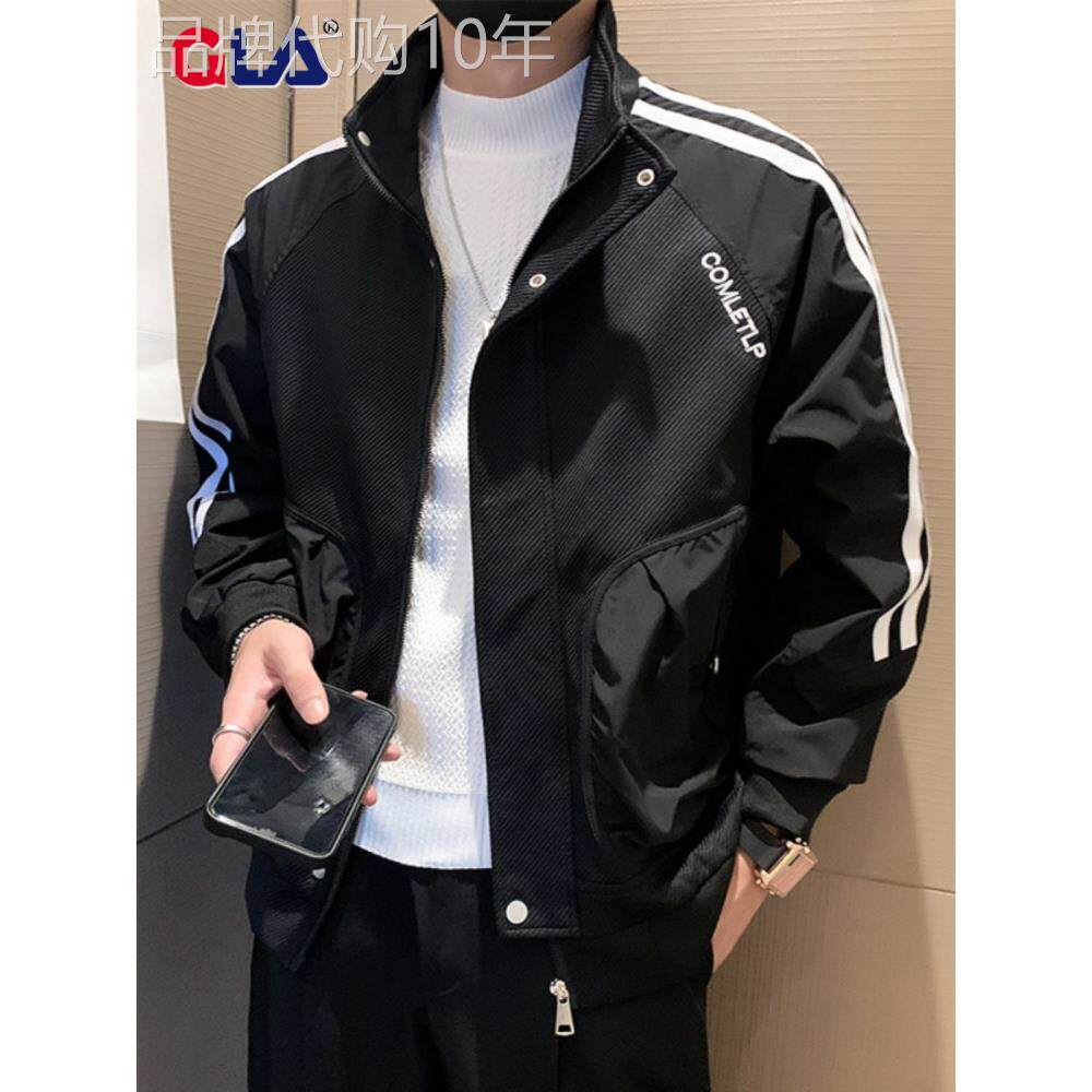 高端工装棉服外套男士春秋冬季2025年新款拼色立领棒球服夹克男款
