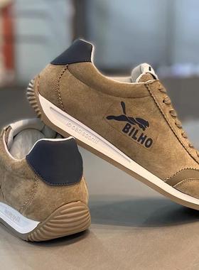 香港男鞋2025春季新款真皮Forrest Gump鞋男士容易匹配软底休闲鞋