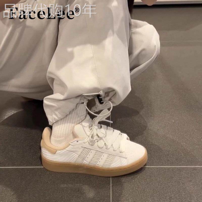 FaceLee日本设计师联名款男女同款运动滑板鞋板鞋复古轻便奶油色