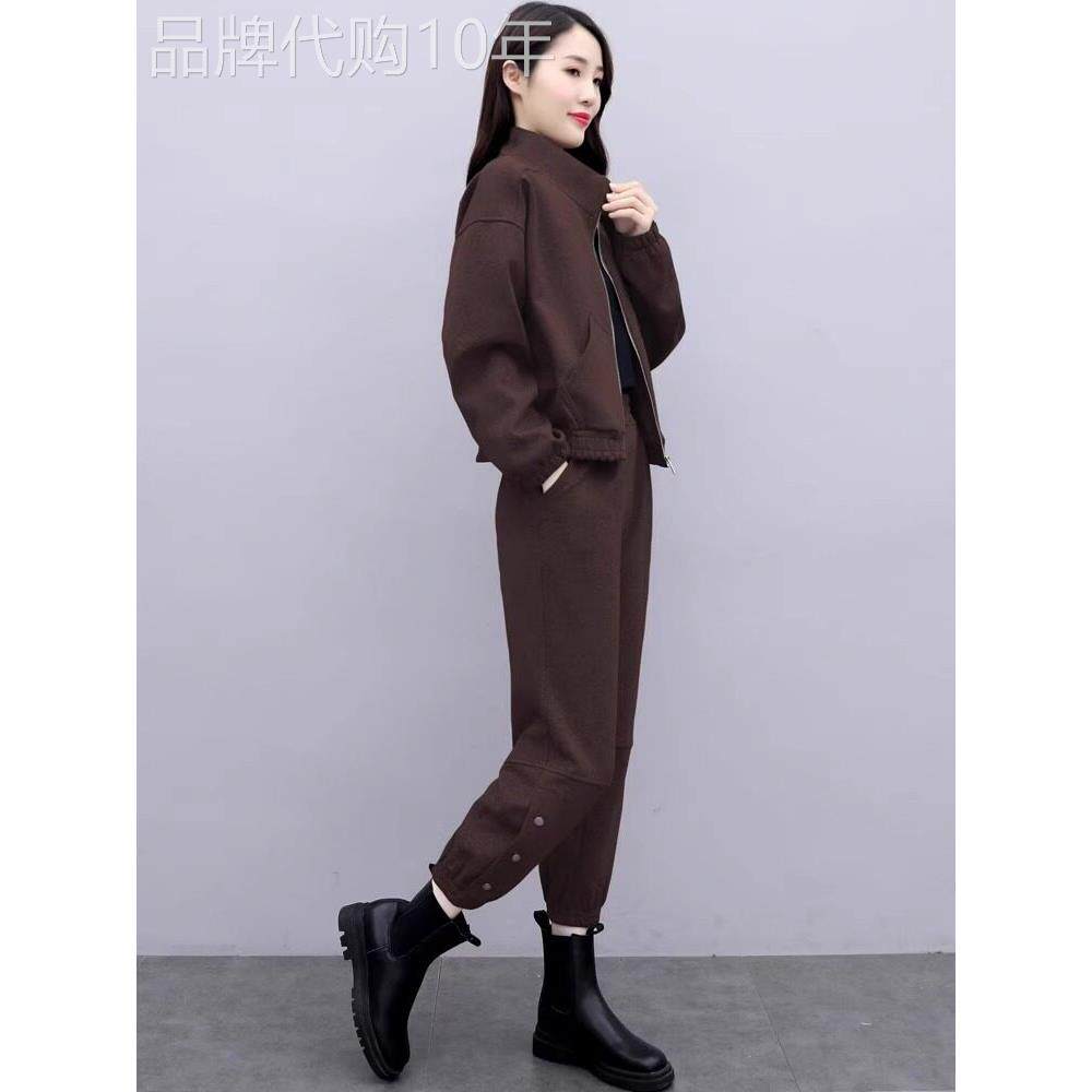 潮牌时尚休闲裤套装女2025春秋新款小个子洋气显瘦减龄工装两件套