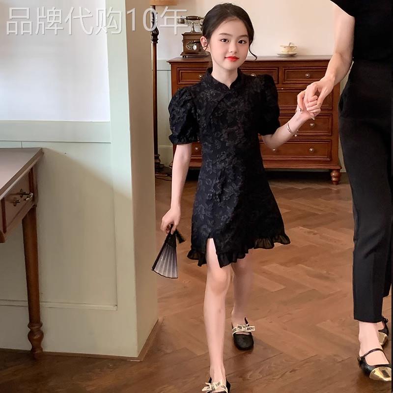 法国Uamtor女童旗袍夏装连衣裙2026新款儿童裙子新中式礼服裙