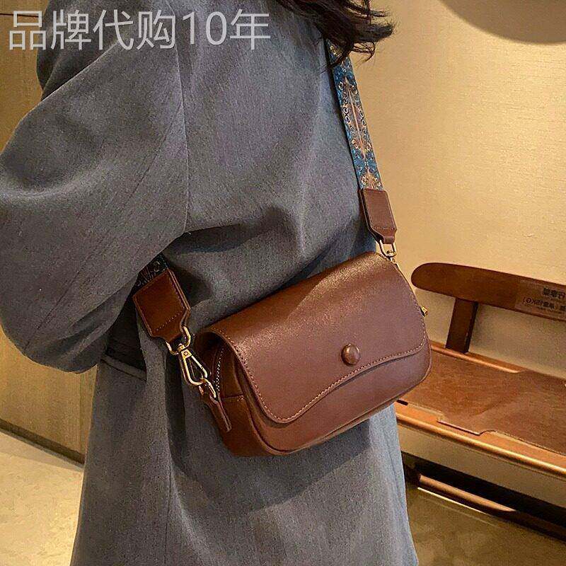 法国ZA MP小众真皮百搭宽带复古小包包女2026新款洋气斜挎小方包