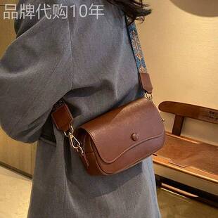 法国ZA MP小众真皮百搭宽带复古小包包女2026新款洋气斜挎小方包