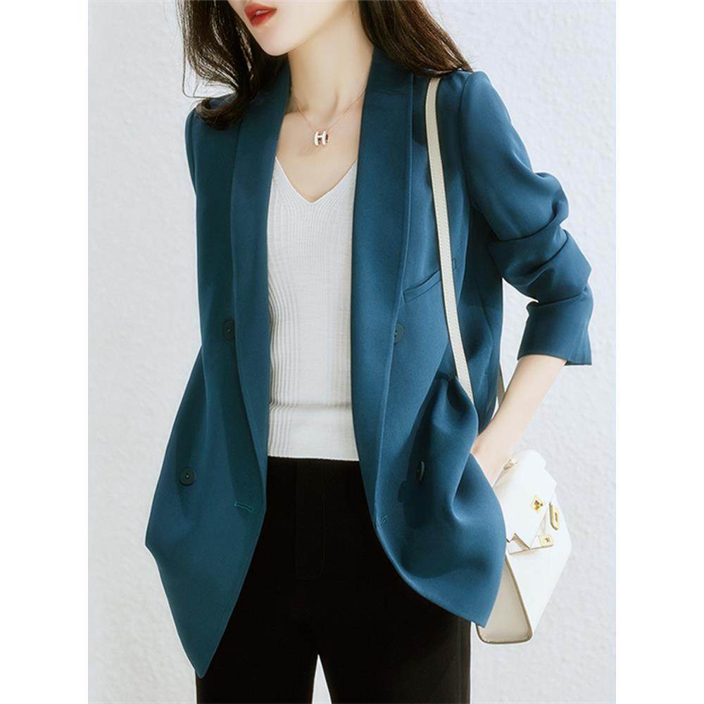 高级设计感休闲黑色西装外套女2025新款气质小个子通勤西服上衣女