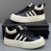 Linmax 潮流时尚 巨好穿不挑人 Conlimy 皮面厚底板鞋 男韩版 休闲鞋