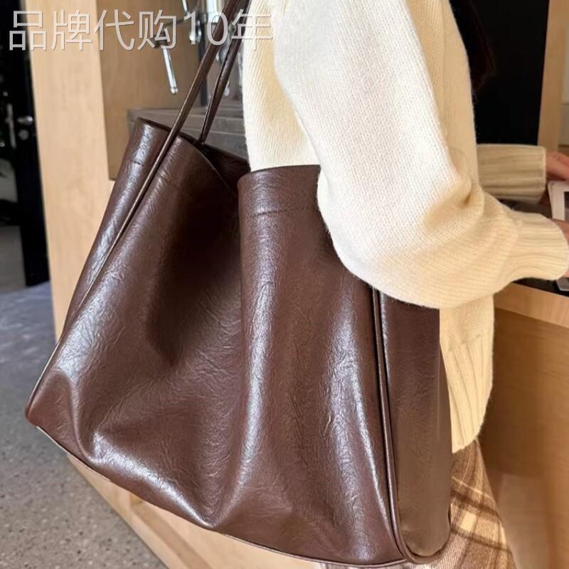 法国ZAMP美拉德慵懒风包包新款超软时尚单肩托特包女大容量购物袋