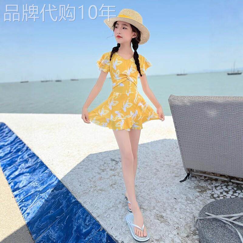 法国BADNUT女童泳衣夏季2025新款儿童连身裙子泳装大童游泳衣