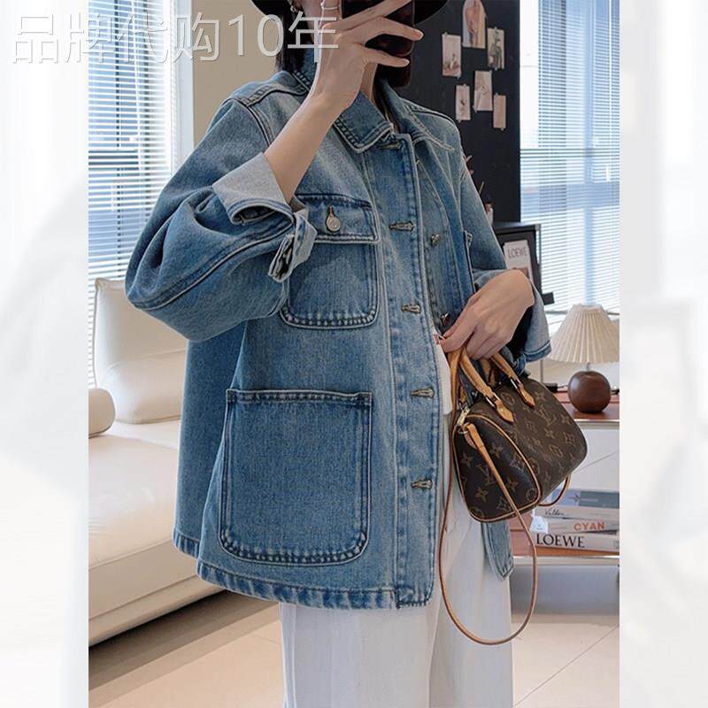 独特百搭蓝色牛仔外套女秋季2025新款洋气减龄夹克设计感小众开衫