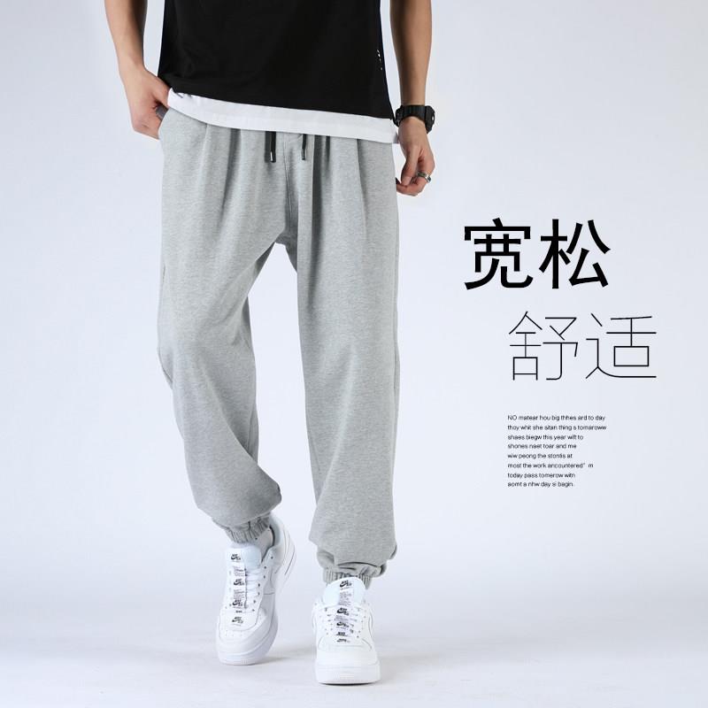 夏季宽松运动卫裤男士时尚潮流休闲长裤子韩版薄款抽绳百搭束脚裤
