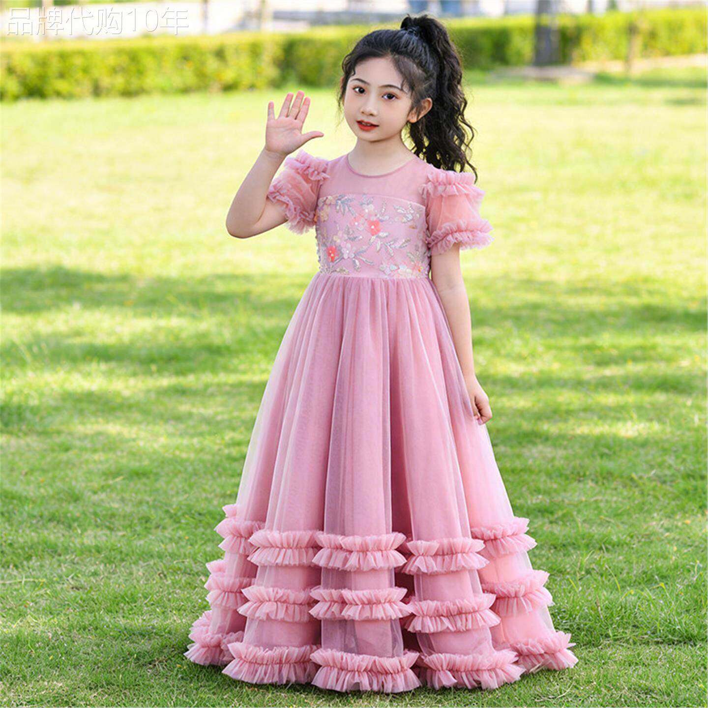 女童夏季公主裙2026新款儿童洋派演出礼服夏装女孩纱裙生日洋装