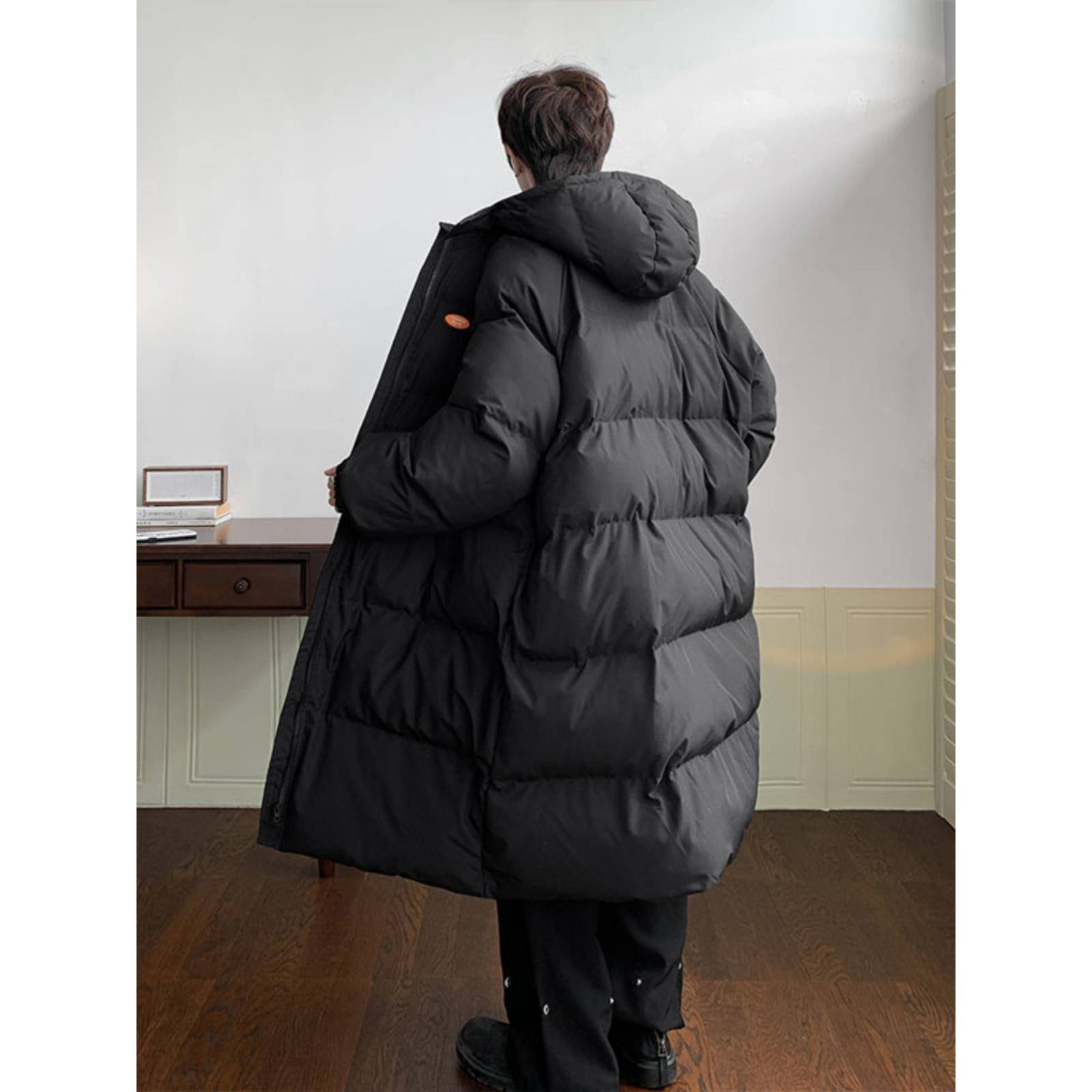 超长超厚羽绒服男冬季过膝中长款棉服大码东北极寒大衣派克服外套