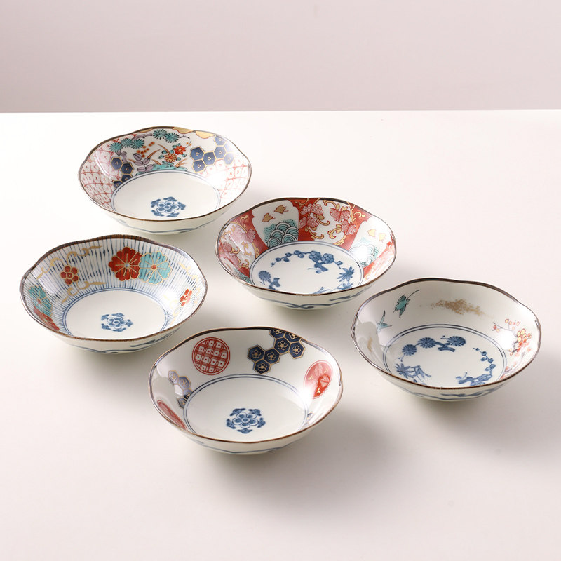 小鹿田烧日本进口餐具日式味碟陶瓷点心盘子家用菜盘日系小菜碟子