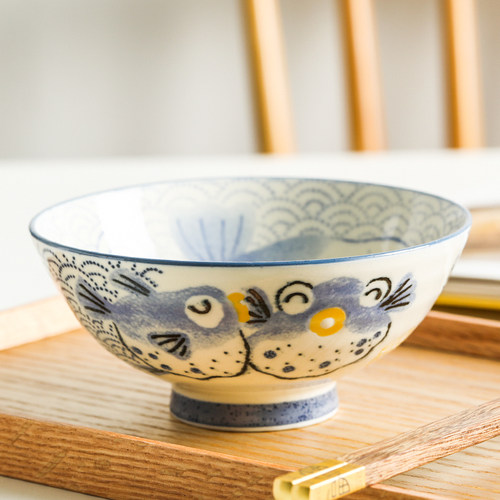 小鹿田烧日本进口日式汤面碗餐具