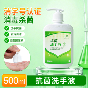 家用 大瓶装 500ml 儿童便携按压式 洗手液抗菌清洁杀菌消毒官方正品