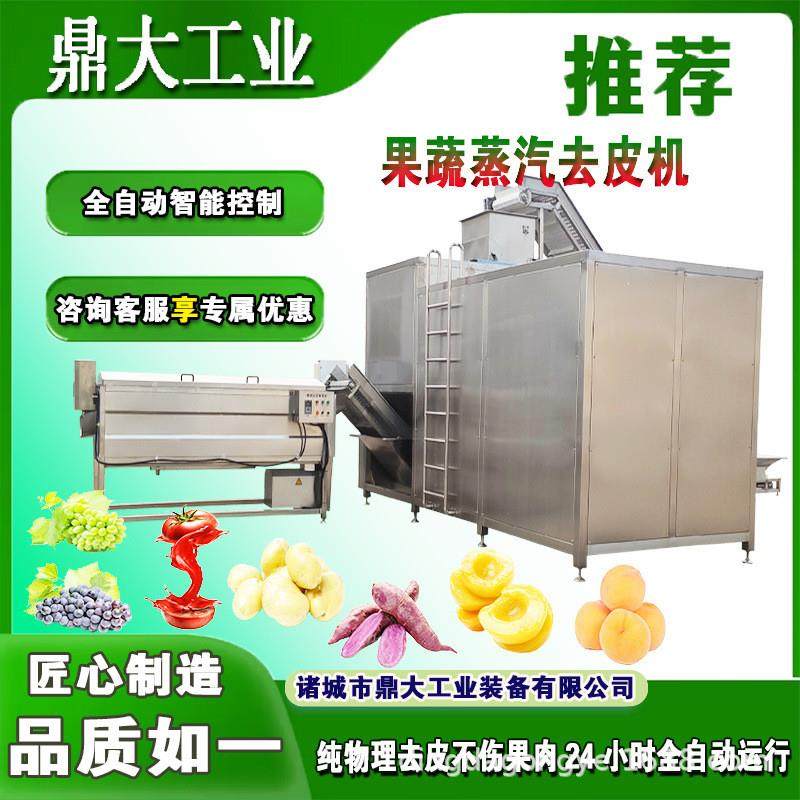 定制全自动西红柿去皮机 多功能番茄蒸汽烫皮机 物理蒸汽爆皮机