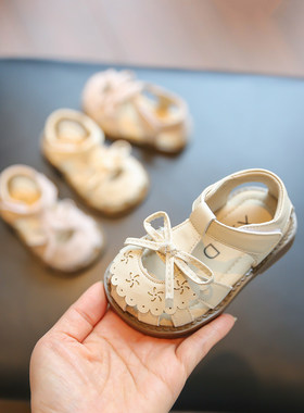 真皮女宝宝凉鞋小童公主鞋2026夏季软底婴儿学步鞋女童鞋女宝鞋子
