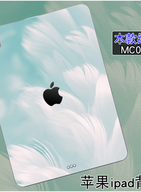 适用Apple苹果IPAD2021Pro12.9英寸10.2平板10.5电脑2020笔记本11寸9.7背贴AIR7代8外壳MINI代贴纸10.9保护膜