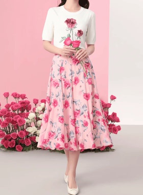 现货 音影儿2025春夏款珂家同款针织衫半身裙KZ03293V1 KW03190A2