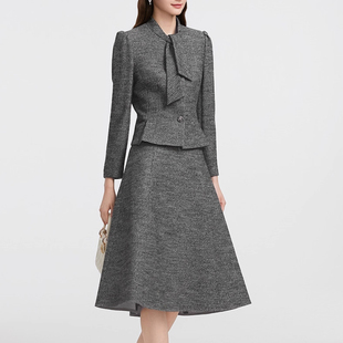 气质收腰外套上衣高腰A字半身裙 拉珂同款 现货音影儿2025冬季 新款