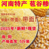 2025新鲜包谷糁5斤河南特产玉米糁脱去皮苞谷棒子面粉农家细小粒