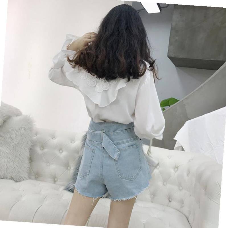 初春复古chic风蕾丝花边系带气质荷叶边V领喇叭长袖雪纺衫上衣女在类目 女装/女士精品, 蕾丝衫/雪纺衫中 - 来自Buy2taobao.com提供专业的淘宝代购服务