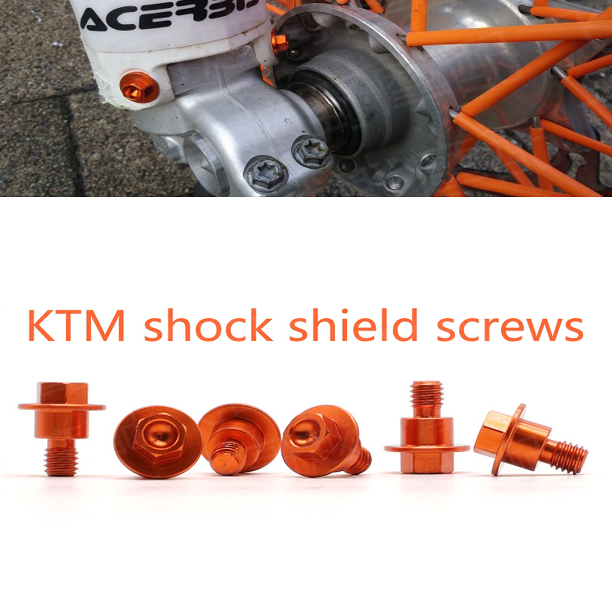 KTM EXC/SXF WP前减震护板螺丝 越野摩托车改装配件 CNC彩色螺丝图片