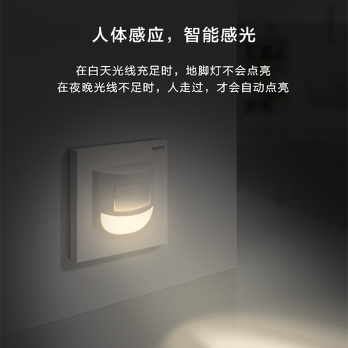 罗格LED智能感应地脚灯220V