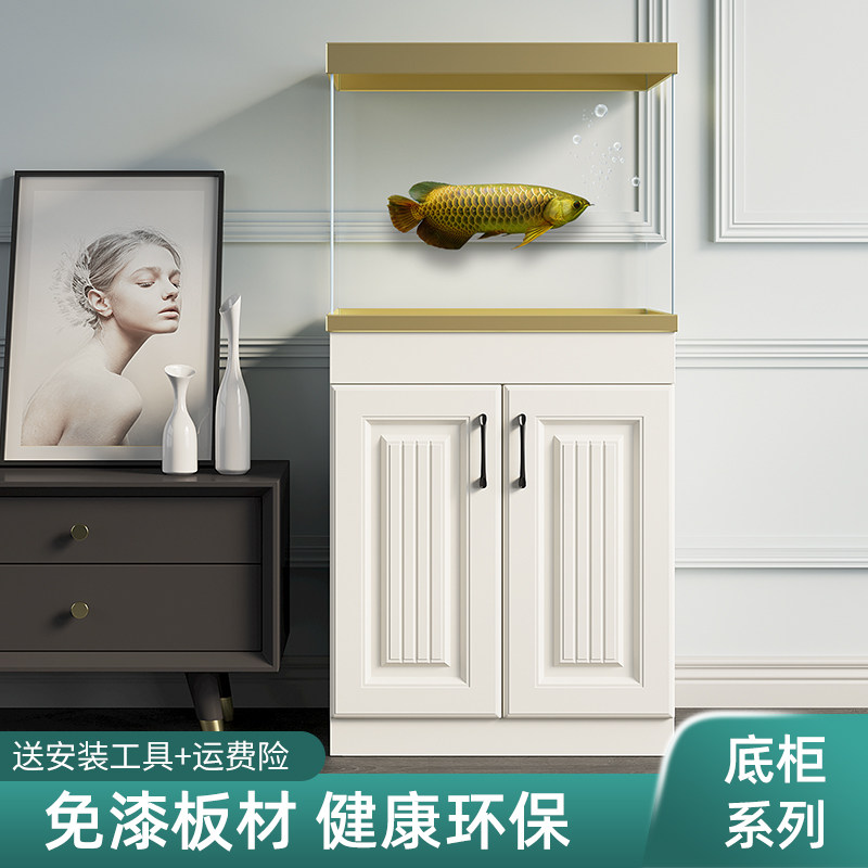 欧式隔断承重定做鱼缸底柜图片