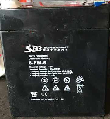 SBB BATTERY蓄电池 6-FM-5 12V5AH  仪器仪表 卷闸门 UPS电源电瓶