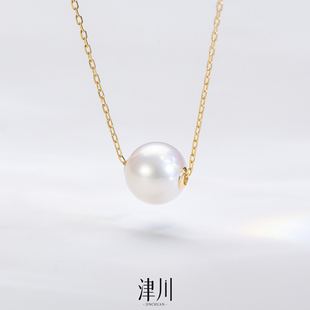 极简路路通珍珠吊坠9-10mm圆润通达 路路畅通人生皆坦途