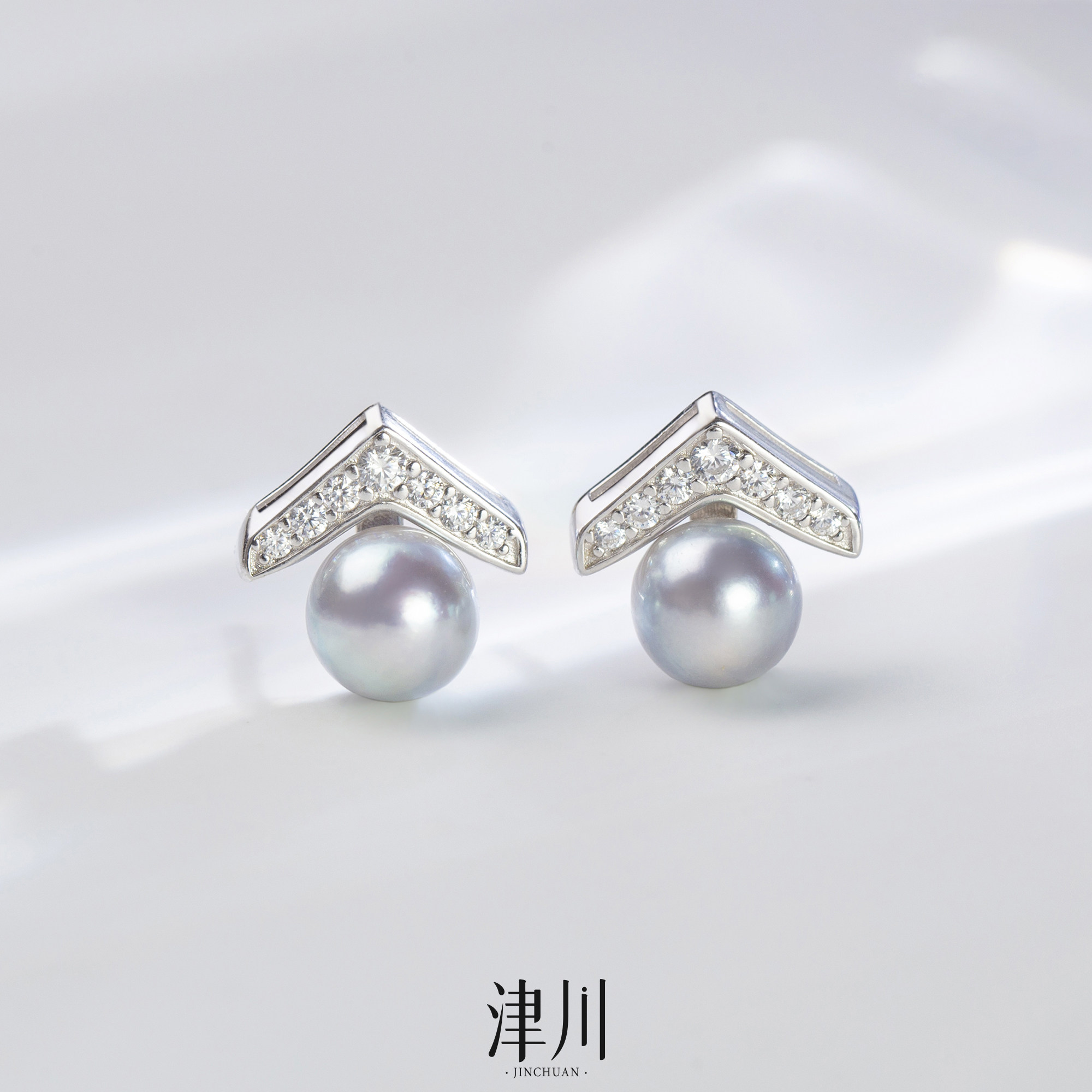 折光之韵 海水真多麻珍珠V字耳钉 高智感 7-8mm,珠宝/钻石/翡翠,耳饰,淘宝优惠券,粉丝福利购,淘宝优惠卷