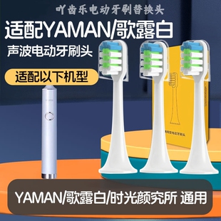 吖齿乐适配雅萌牙刷头YAMAN时光颜究所电动牙刷歌露白YM-001头