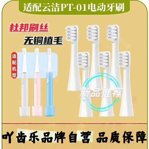 吖齿乐适配inncap云洁电动牙刷头PT01声波电动牙刷成人替换牙刷头