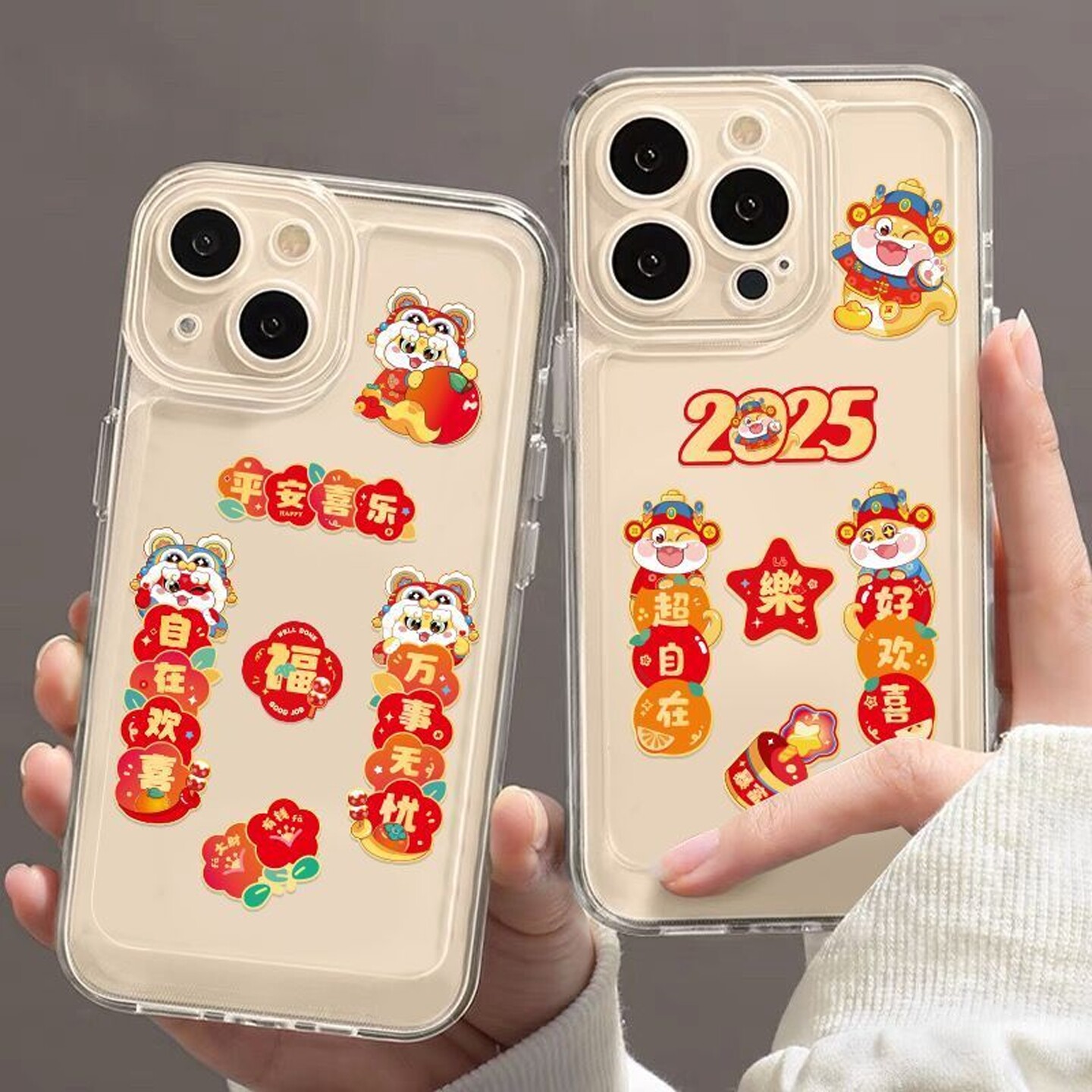 2026新款马年春节迷你小对联春联过年创意卡通手机贴纸新年装饰品