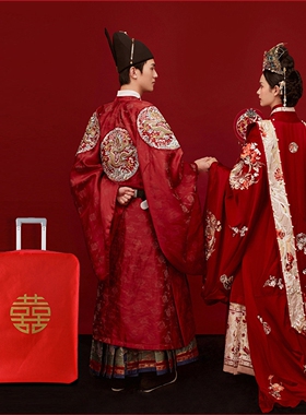 结婚箱套用品陪嫁婚庆罩子密码皮箱双喜字防尘袋行李箱保护套红色