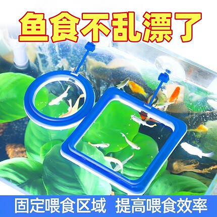鱼缸喂食器投食器投食圈鱼食投喂器喂鱼饲料防飘散漂浮悬浮喂食圈