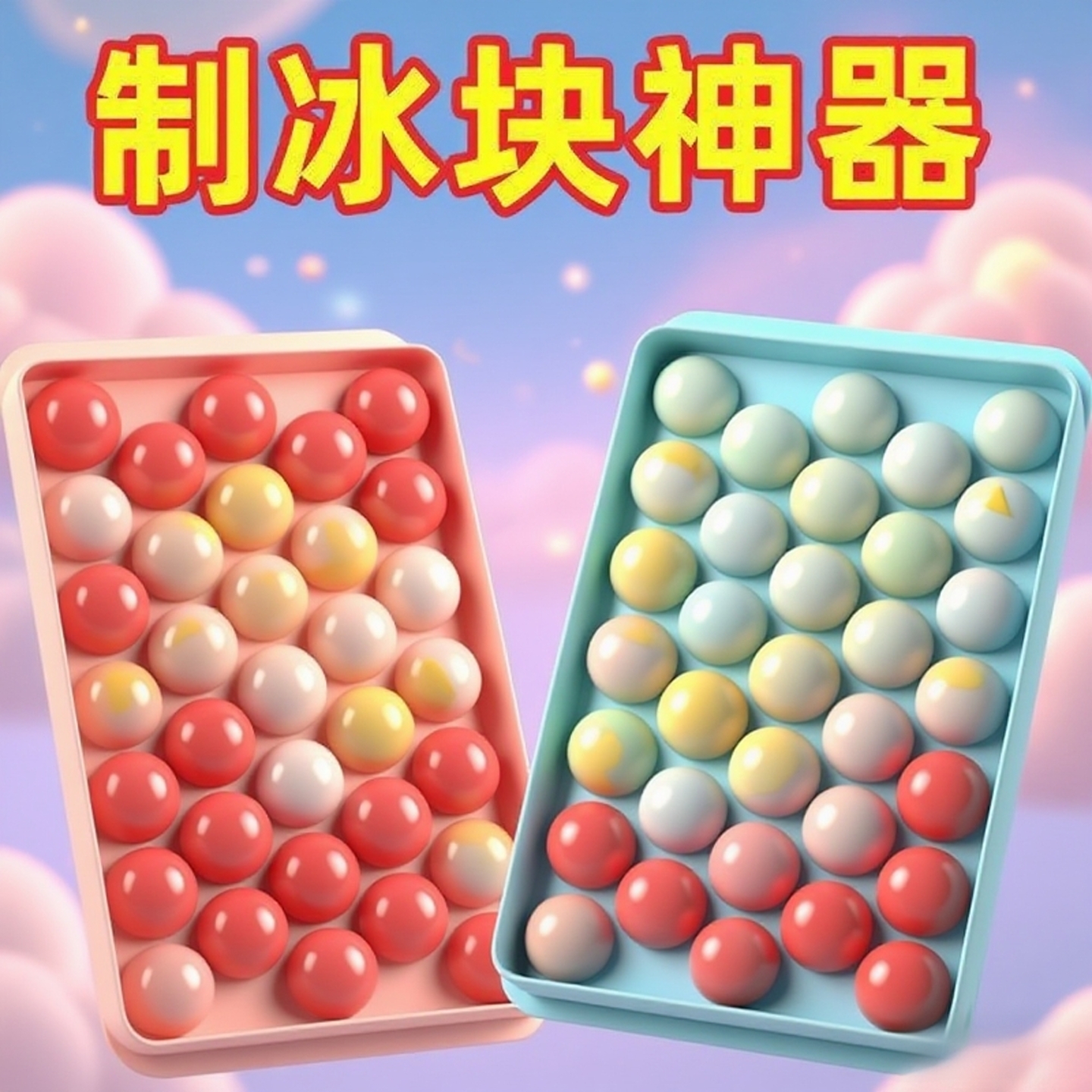 圆球冰格制冰盒冰箱冰块神器模具带盖家用密封食品级制冰储冰神器
