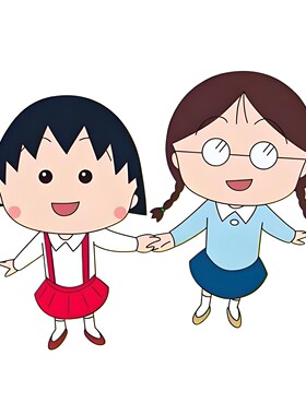 新款可爱樱桃小丸子动漫卡通烫画潮牌衣服热转印熨烫贴图案可水洗