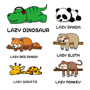 动物趴趴卡通白墨数码烫画贴纸定制可水洗衣服热转印国潮牌29包邮