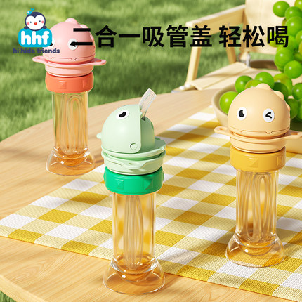 矿泉水瓶吸管盖转换头软防呛嘴儿童饮料瓶专用宝宝便携式喝水神器