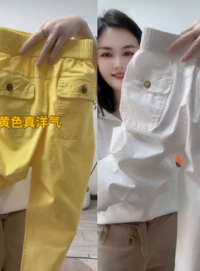 小个子水洗棉九分裤女夏季薄款
