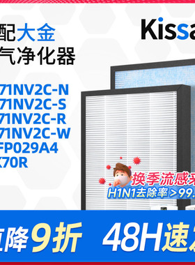 适配大金空气净化器滤芯KAFP029A4/TCK70R除甲醛过滤网BAC047A4C